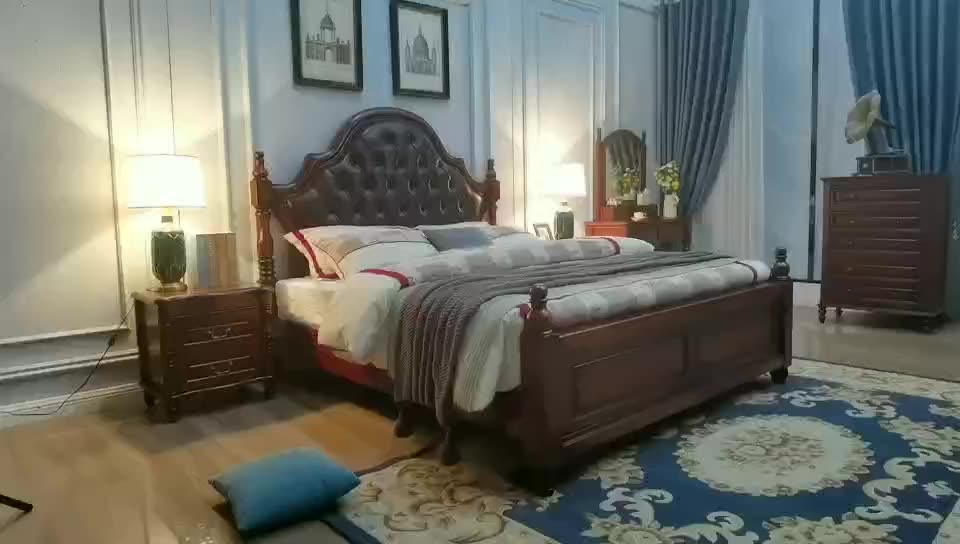 Lucy Boston Hilton Bed American Classic Solid Wood ( Select from 2 Size 2 Color )