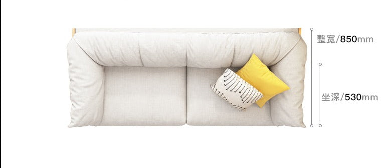 ELLIE Scandinavian Sofa Japanese Nordic Style Full Wood Frame 90 to 260 cm ( 1, 2 3 Seater, Choice of 6 Size, 5 Color )