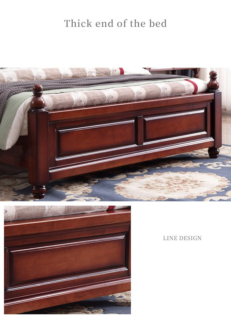 Lucy Boston Hilton Bed American Classic Solid Wood ( Select from 2 Size 2 Color )
