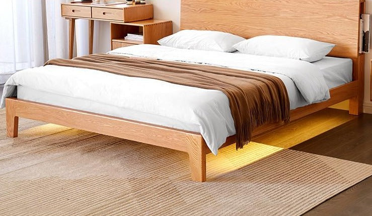 BRYSON Japanese Nordic Bed Solid Wood