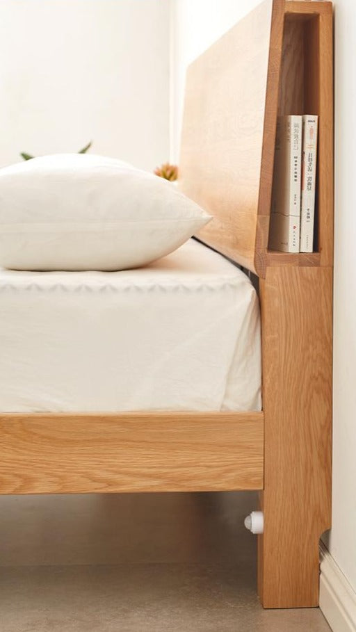 BRYSON Japanese Nordic Bed Solid Wood