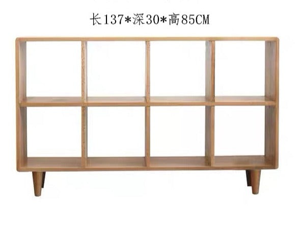 Madison Teak Bookcase Cube Nordic Solid Wood Bookshelf