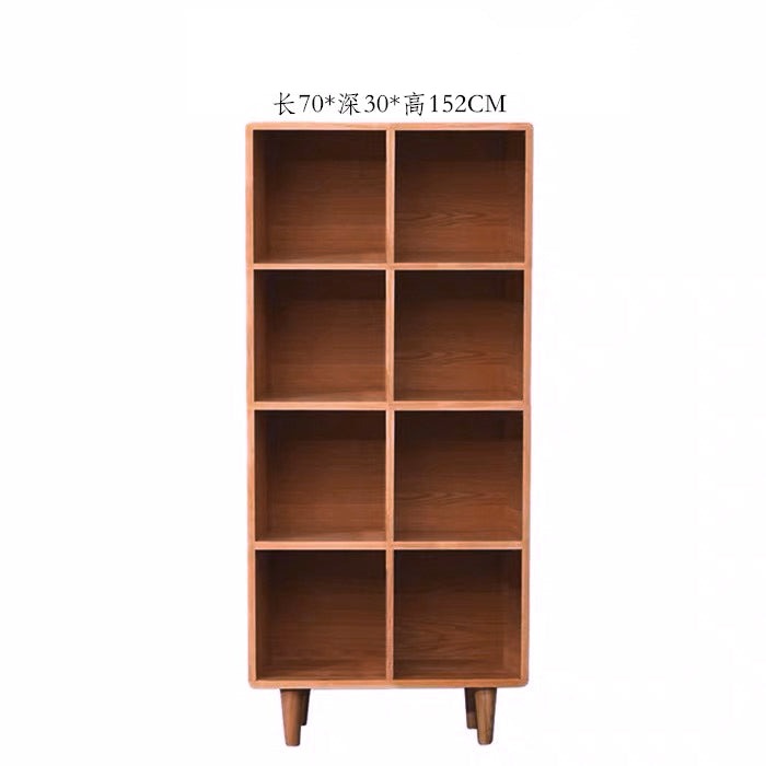 Madison Teak Bookcase Cube Nordic Solid Wood Bookshelf