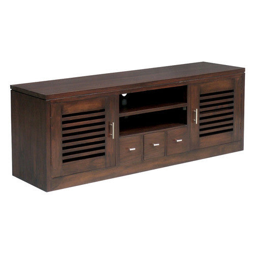 160cm-Oregon Teak TV Console-Entertainment-Unit-in-Mahogany-or-Chocolate-SFS639SB-203-HSR-FL