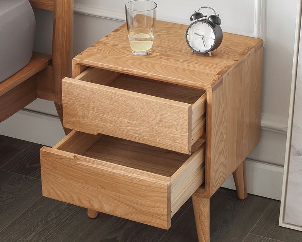 JAMESON Nordic Pure Solid Wood Bedside Table Lamp Stand