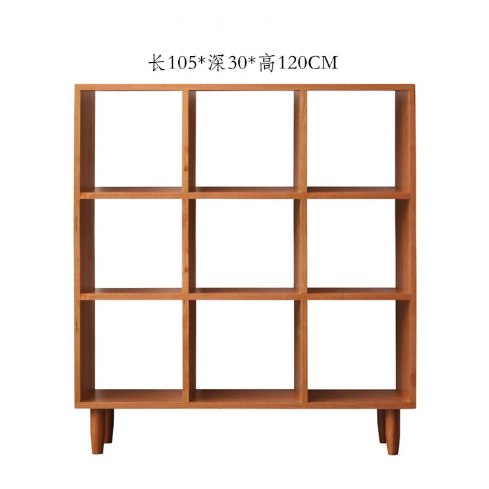 Madison Teak Bookcase Cube Nordic Solid Wood Bookshelf