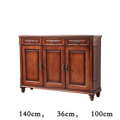 NAOMI Boston Hilton Buffet Sideboard Cabinet American Country Solid Wood for Cloth Wine Shoe ( 2 Design )