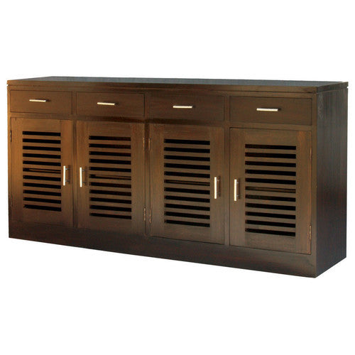4 Door 4 Drawer Oregon Teak Sideboard Buffet SFS638SB-404-HSR-FL