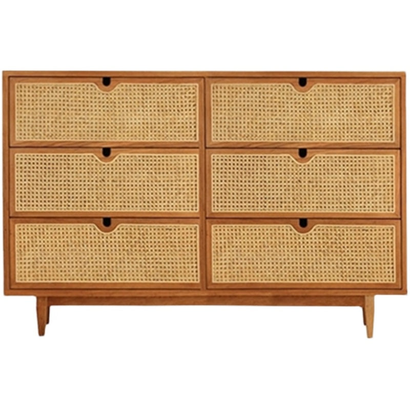 Dakota RITZ Japanese Chest of Drawers Cabinet Rattan Solid Wood Colour Walnut Cherry Natural