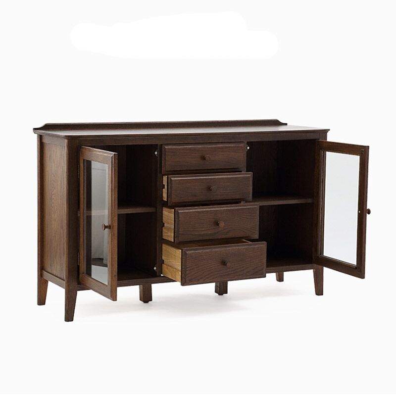 AKI All Solid Wood Sideboard Buffet American Design