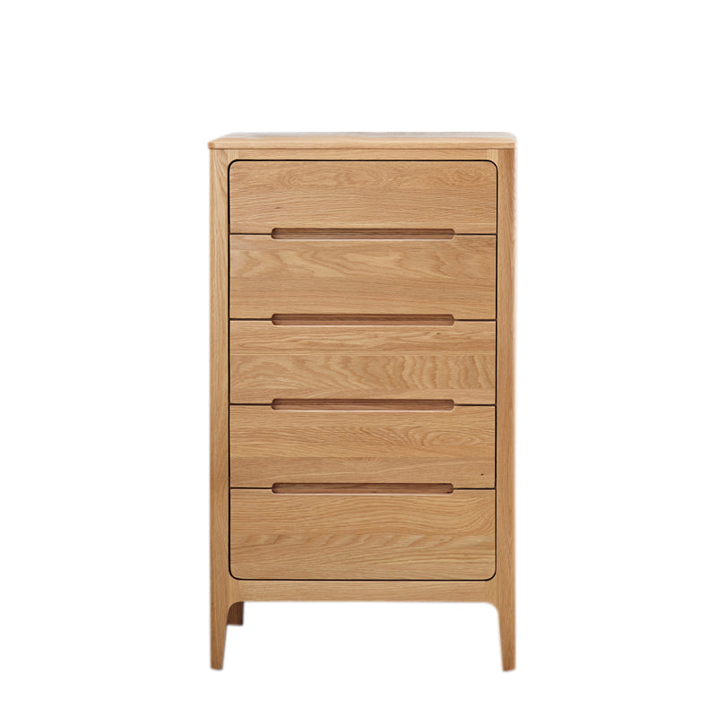 Bianca HYATT Chest Drawers Pure American Solid Wood high Chest of Drawers Modern Minimalist Japanese ( Walnut & Natural Colour)