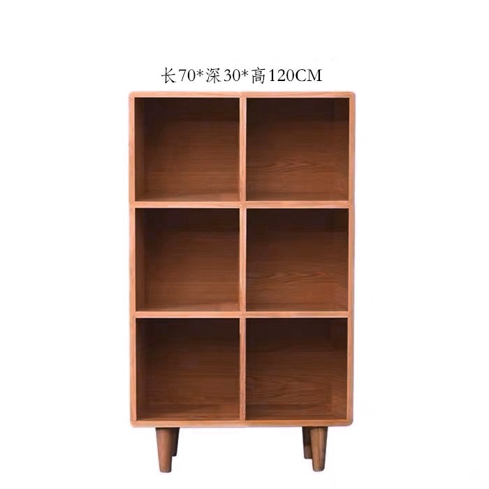 Madison Teak Bookcase Cube Nordic Solid Wood Bookshelf