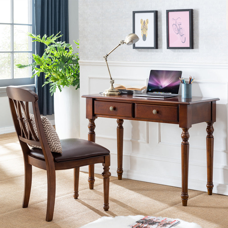 ABEL Writing Desk Solid Wood With Bookshelf Display