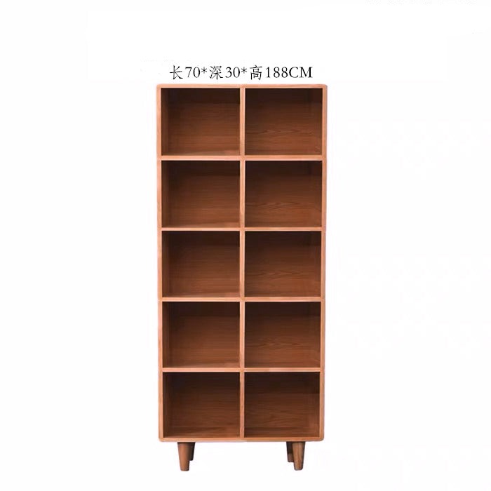 Madison Teak Bookcase Cube Nordic Solid Wood Bookshelf