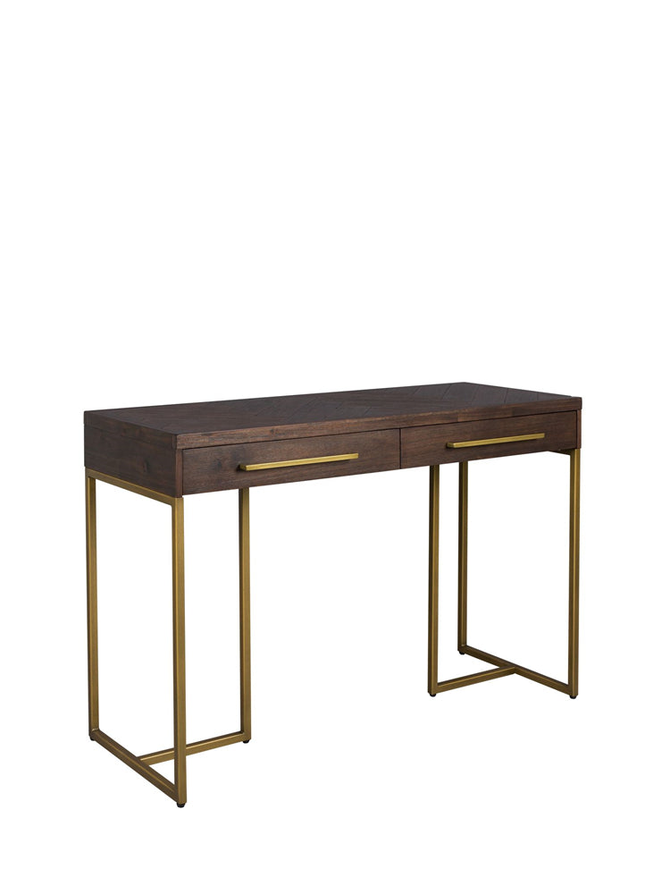 MCKENNA Herringbone Console Table / Writing Table /Dressing Vanity Table Solid Wood