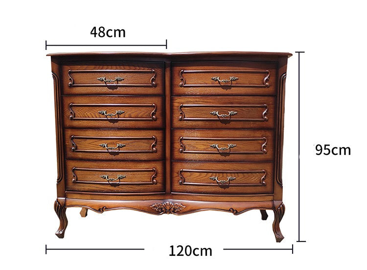 Eliana Sheraton Chest of Drawers Dresser Cabinet American Style Solid Wood