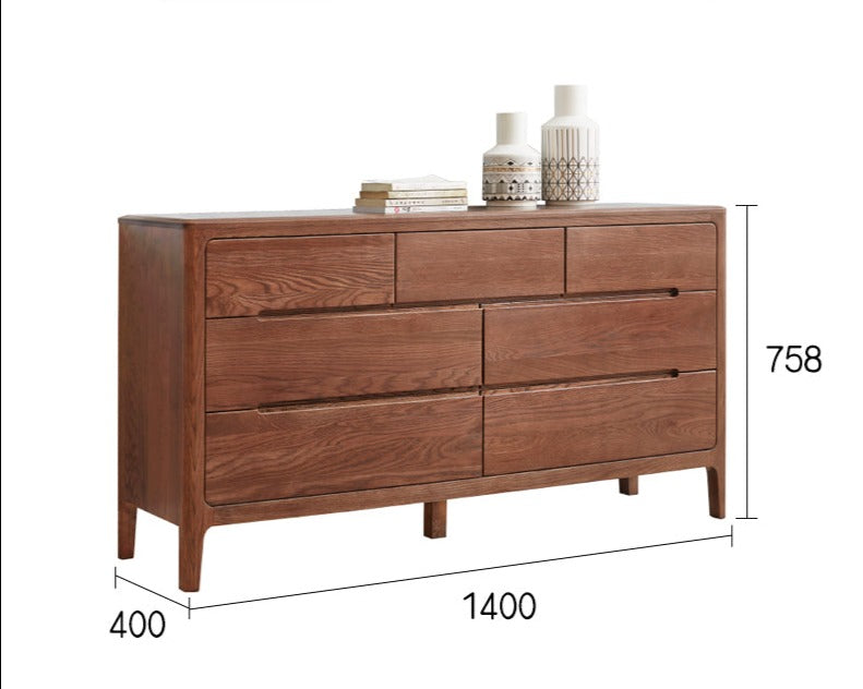 EMERSYN HYATT Solid Wood Chest of Drawers North American Hardwood Red Oak ( 2 Color 6 Size )