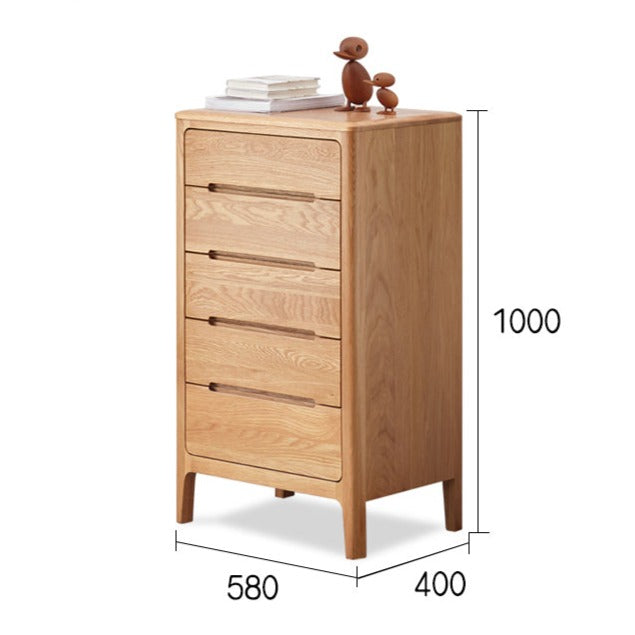 Bianca HYATT Chest Drawers Pure American Solid Wood high Chest of Drawers Modern Minimalist Japanese ( Walnut & Natural Colour)