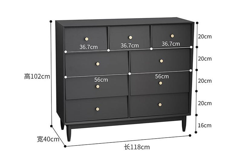 ADRIAN Large Minimalist Chest Drawers Commode Dresser