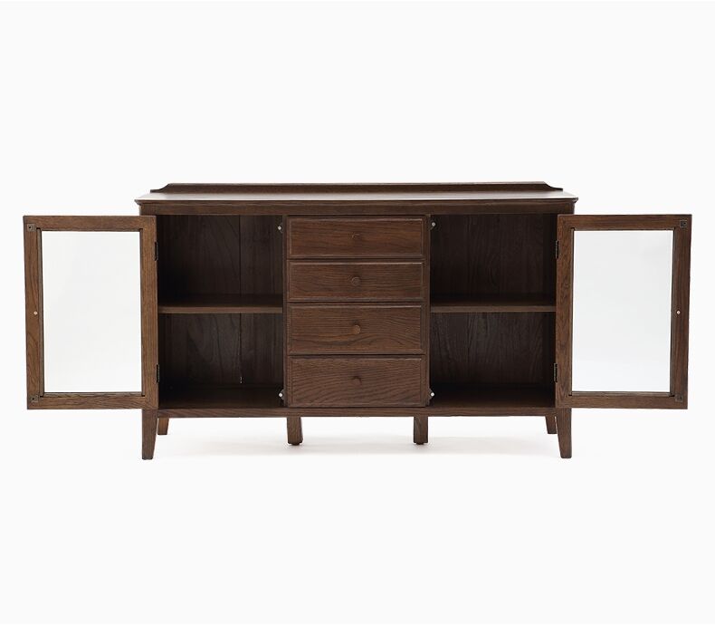 AKI All Solid Wood Sideboard Buffet American Design