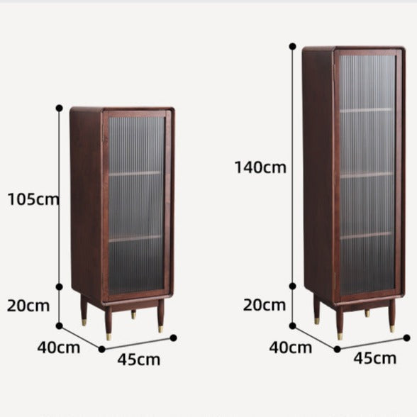 Adelaide SWEDEN Glass Display Solid Wood Wine Cabinet