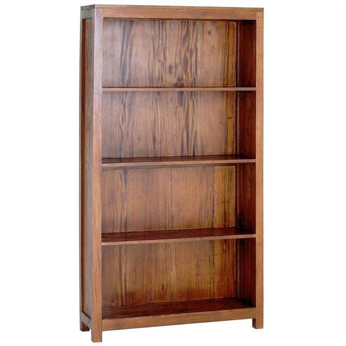 Naples Solid Timber Wide Bookcase - Light Pecan SFS638BC-000-TA-W-LP