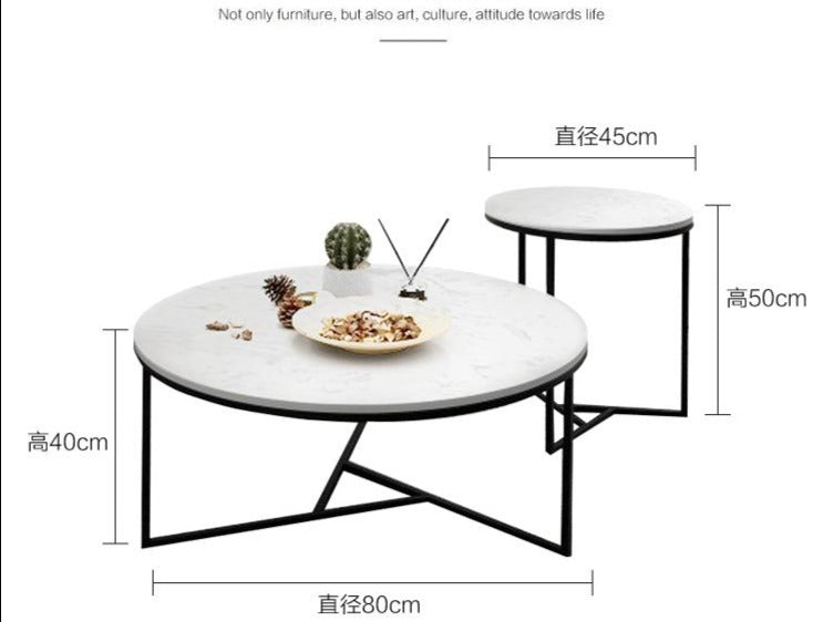 BENNETT Nordic Modern Nest of Round Coffee Table Combination