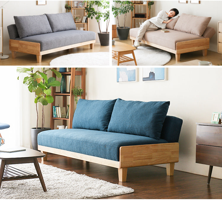 BROOKLYNN RITZ Sofa Bed Japanese Scandinavian Solid Wood ( 6 Colour )