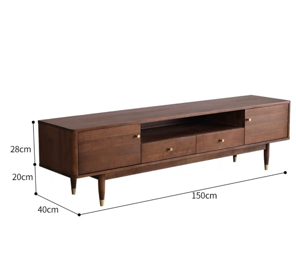 ELIJAH Nordic Solid Wood TV Console Cabinet Simple Modern Design