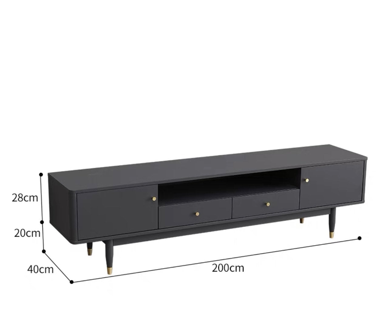 ELIJAH Nordic Solid Wood TV Console Cabinet Simple Modern Design