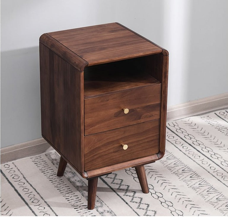 JAMES Nordic Solid Wood Bedside Cabinet Bedroom Style 35cm