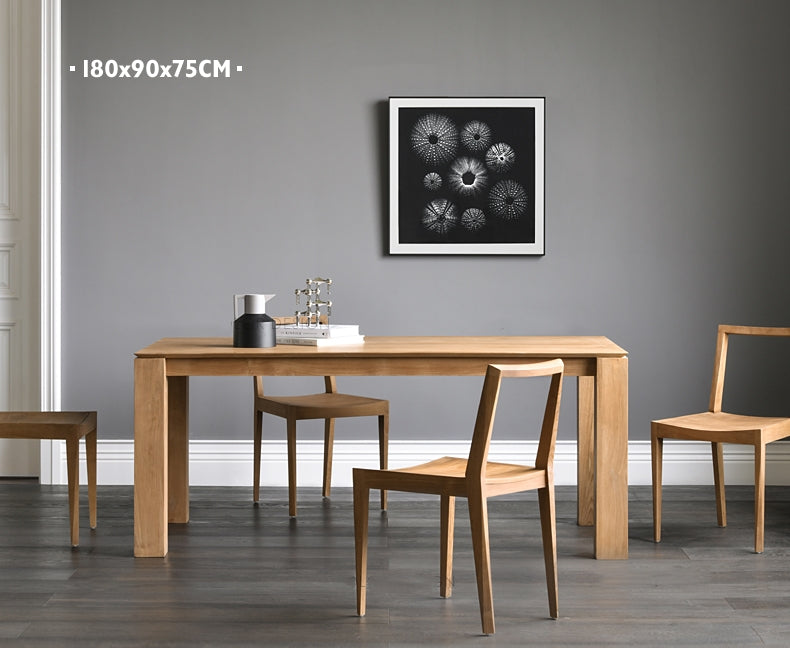 LEIA Modern REGIS Dining Table Scandinavian Nordic Solid Wood