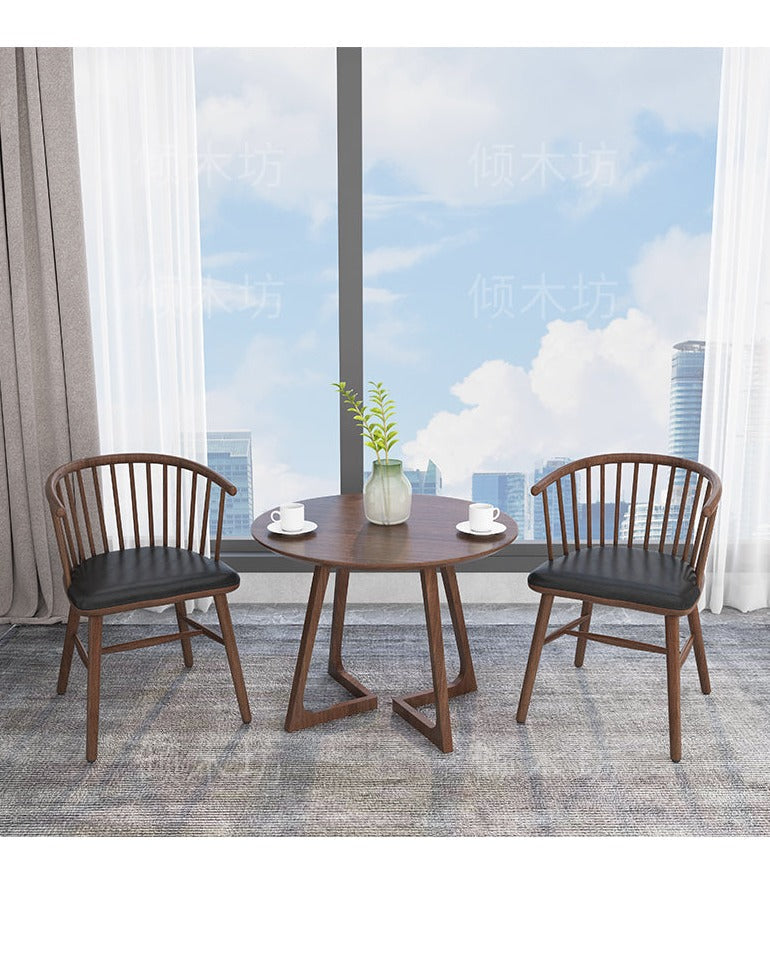 LEILANI Hiroshima Princess Chair Solid Wood Round Dining Conference Table Option ( Choice of 7 Size )