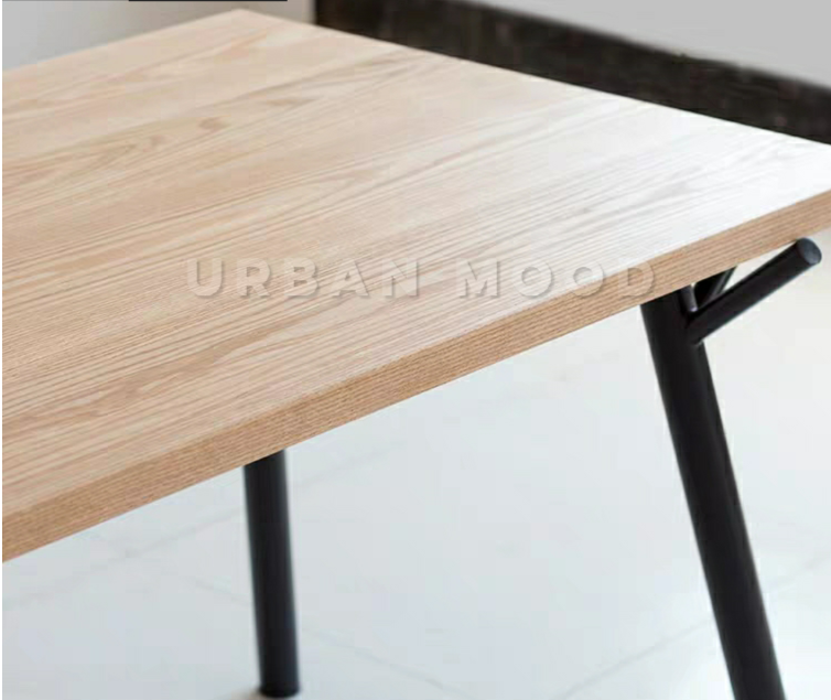 HAZEL Modern Industrial Solid Wood Study Table