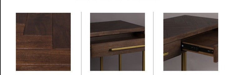 MCKENNA Herringbone Console Table / Writing Table /Dressing Vanity Table Solid Wood