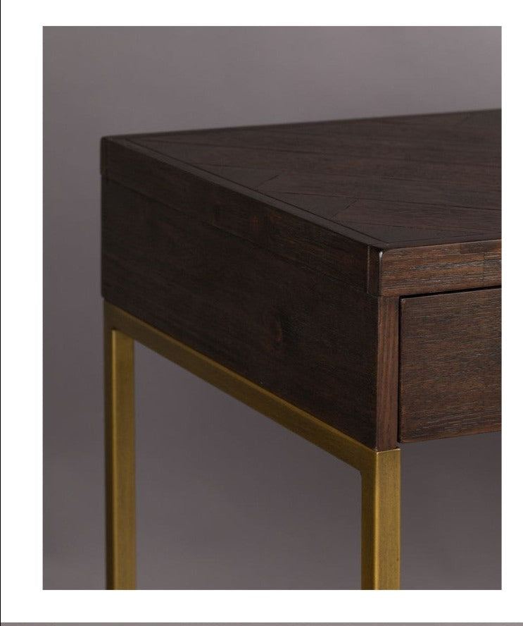 MCKENNA Herringbone Console Table / Writing Table /Dressing Vanity Table Solid Wood