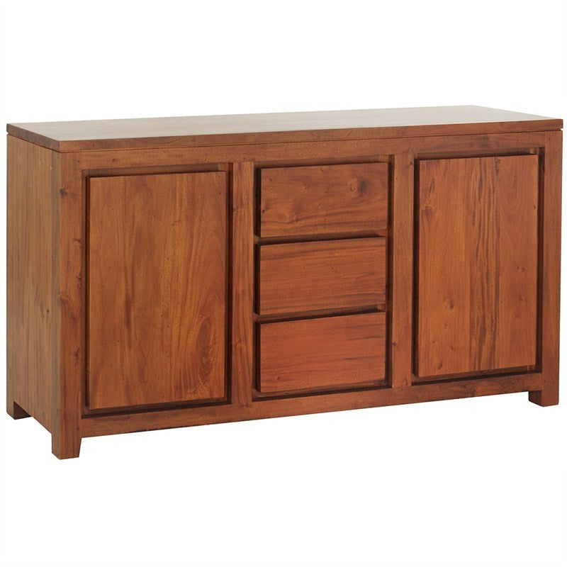 Naples Solid Teak Timber 2 Door 3 Drawer 150cm Buffet Table - Light Pecan SFS638SB-203-TA-LP_1