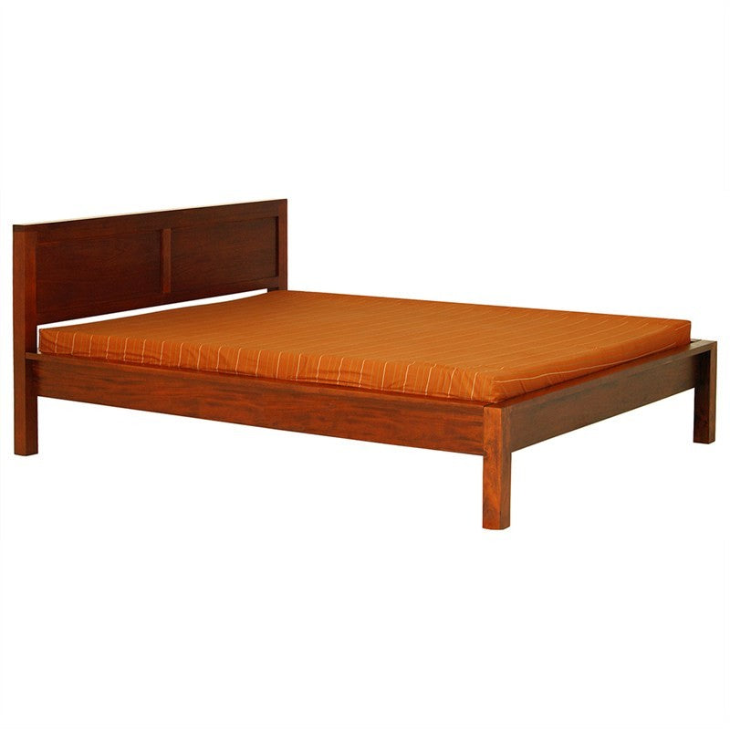 Naples Solid Teak Timber Queen Bed - Light Pecan SFS639BS-000-TA-QS-LP_1