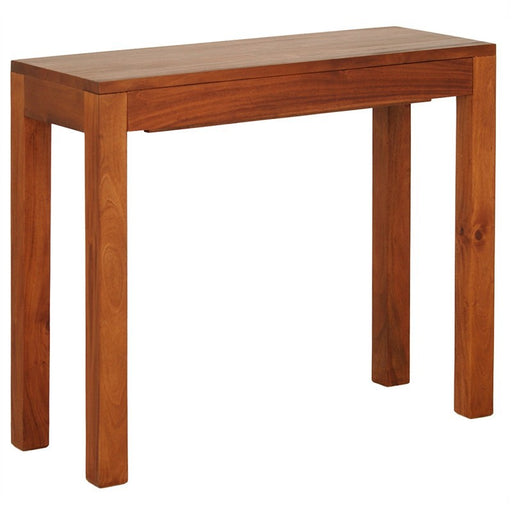 Naples Solid Teak Timber Single Drawer 90cm Sofa Table - Light Pecan SFS638ST-001-TA-LP_1