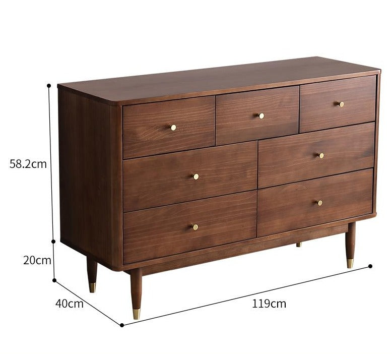 LANDON Dresser Scandinavian Modern 7 Chest of Drawers 119 cm