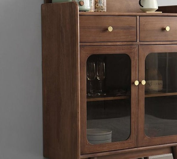 CALEB Modern Glass Display Cabinet Buffet