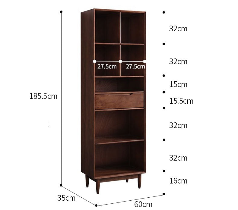 KAILANI TOKYO HILTON Japanese Scandinavian Bookcase Display Cabinet Solid Wood ( 4 Colour 3 Size )