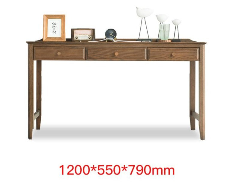 Hugo Nordic Solid Wood Desk American Oak Computer