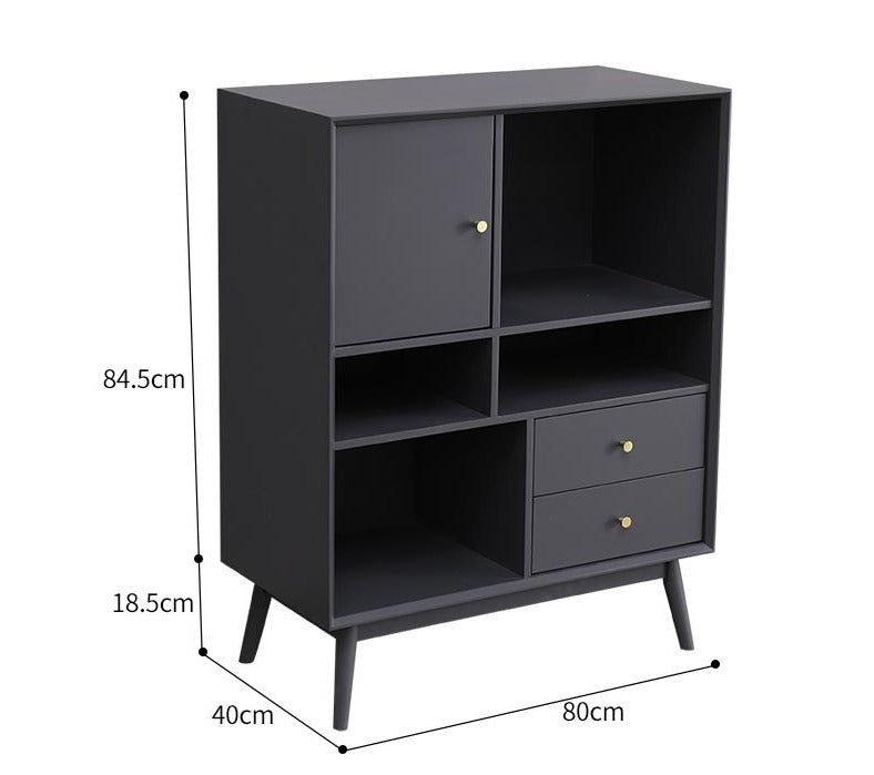 ROBERT Minimalist Bookcase Display Solid Wood