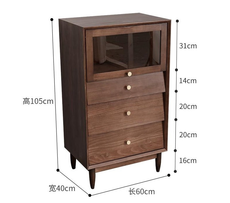 NOLAN American Pine Wood Chest of Drawers Cabinet