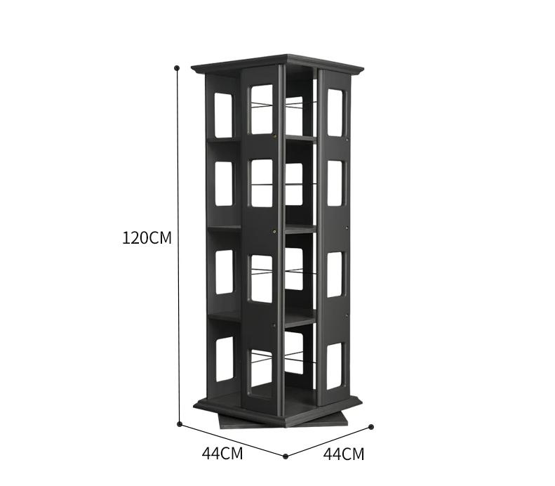 JOSEPH Full Solid Wood Rotating Bookshelf 360 Degree