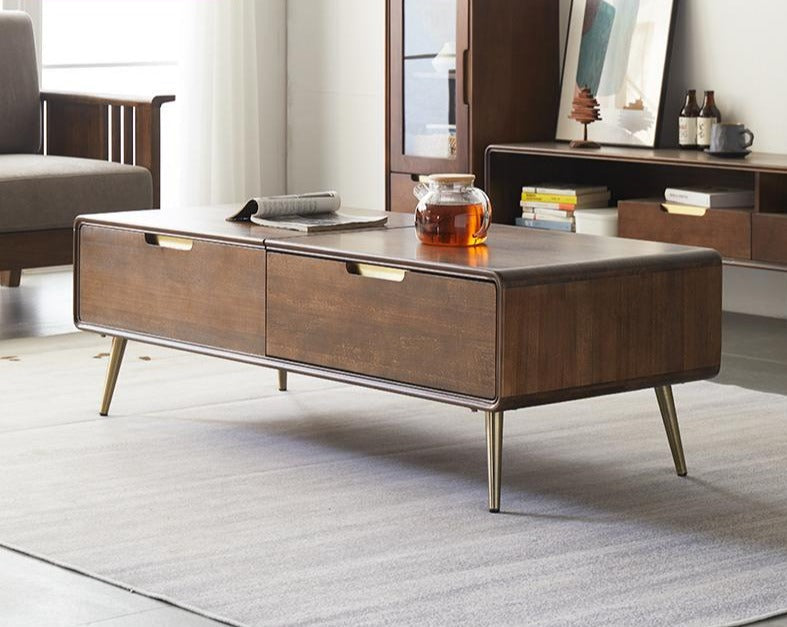 Liam Solid Wood lifting coffee table modern minimalist