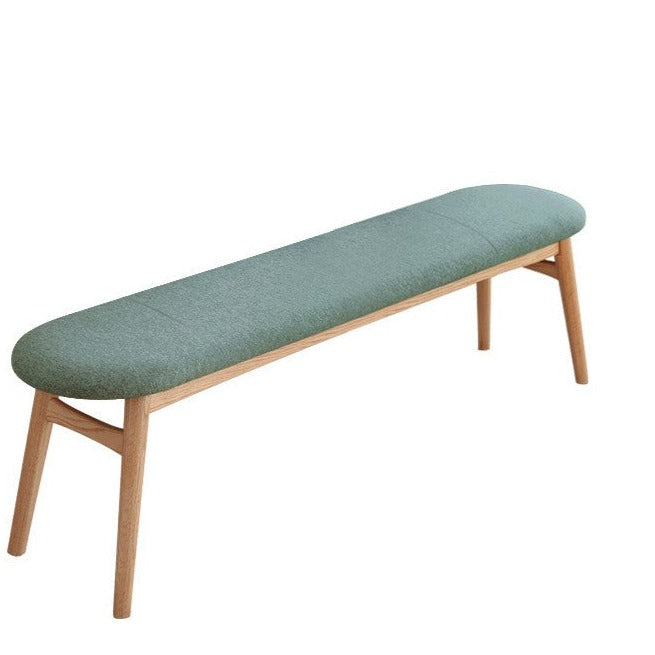 LYRIC BELAIR Solid Wood Bench Nordic Oak Washable Cushion Fabric