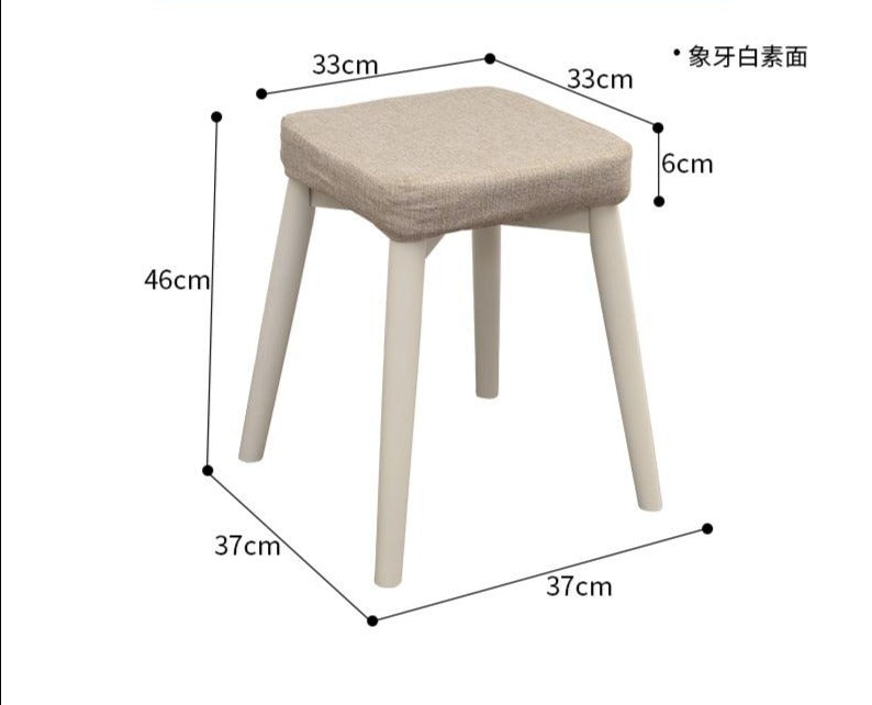 JAXON Cushion Stool Dining and Dressing Table Solid Wood