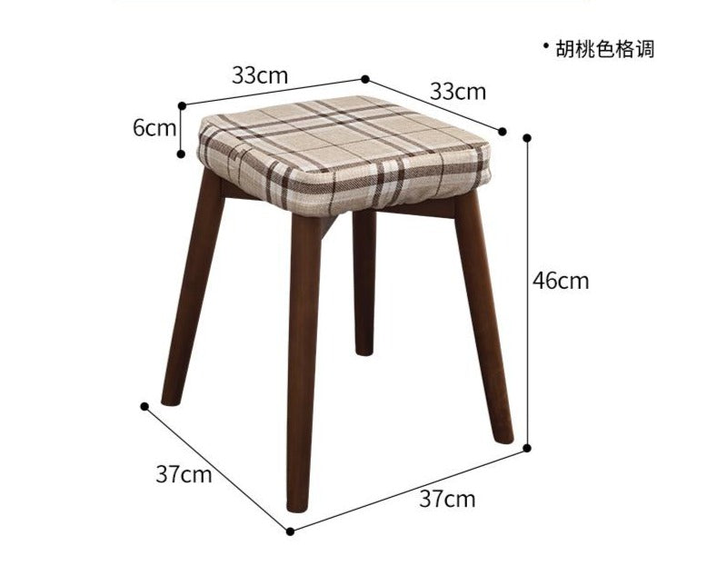 JAXON Cushion Stool Dining and Dressing Table Solid Wood